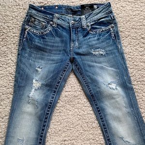 vintage style miss me jeans